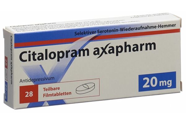 Citalopram Axapharm Filmtabl 20 mg 28 Stk