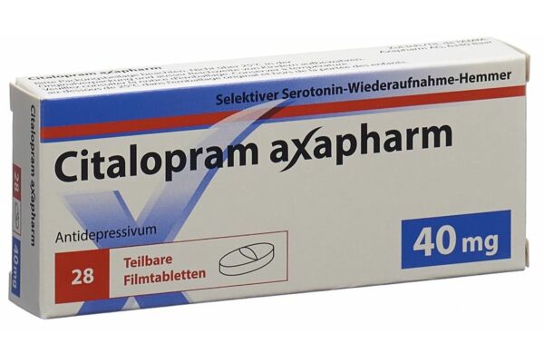 Citalopram Axapharm Filmtabl 40 mg 28 Stk