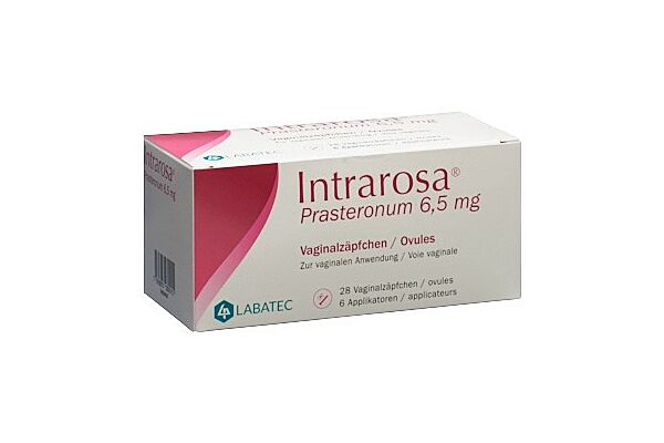 Intrarosa supp vag 6.5 mg avec applicateurs 28 pce