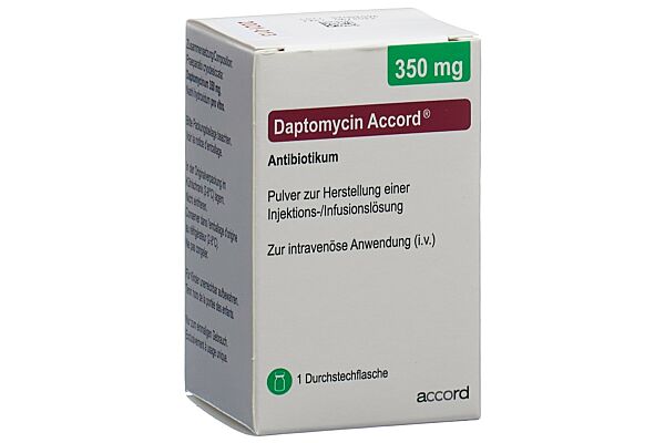 Daptomycin Accord subst sèche 350 mg pour solution injectable ou pour perfusion flac