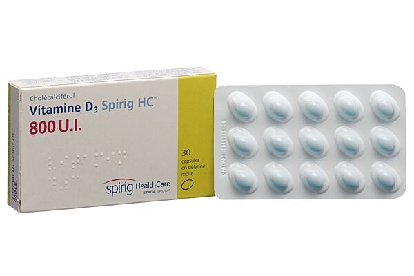 Vitamin D3 Spirig HC caps moll 800 UI 30 pce