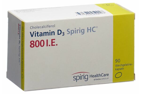 Vitamin D3 Spirig HC Weichkaps 800 IE 90 Stk