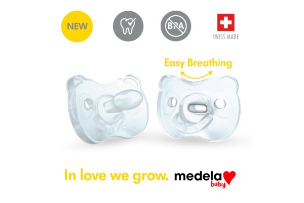 Medela Baby Sucette Soft Silicone 0-6 transparent