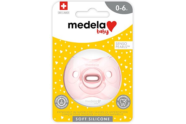 Medela Baby Sucette Soft Silicone 0-6 rose