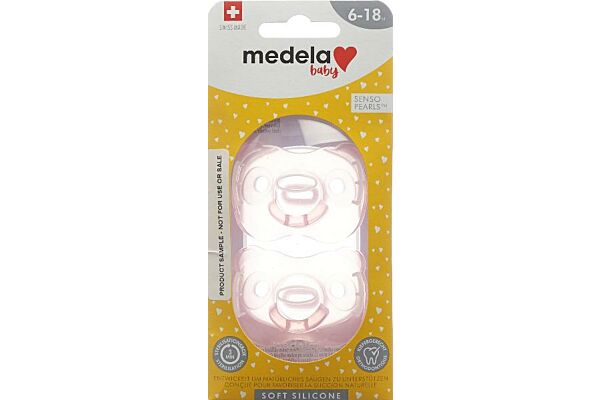 Medela Baby Sucette Soft Silicone 6-18 rose 2 pce