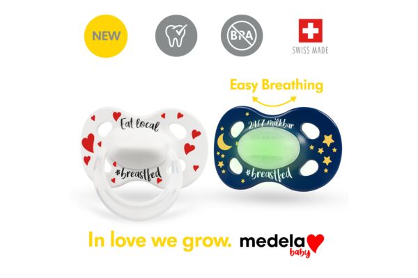 Medela Baby Sucette Day&Night 6-18 breastfed 2 pce