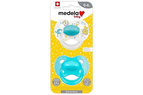 Medela Baby Sucette Original 0-6 bleu 2 pce
