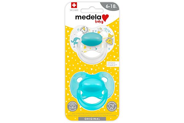 Medela Baby Sucette Original 6-18 bleu 2 pce