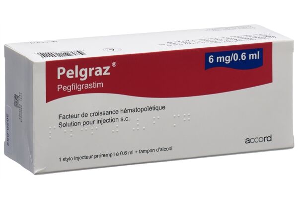 Pelgraz sol inj 6 mg/0.6ml injecteur prérempli 0.6 ml