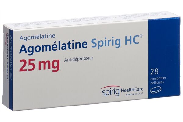 Agomélatine Spirig HC cpr pell 25 mg 28 pce