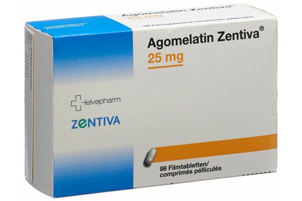 Agomelatin Zentiva Filmtabl 25 mg 98 Stk