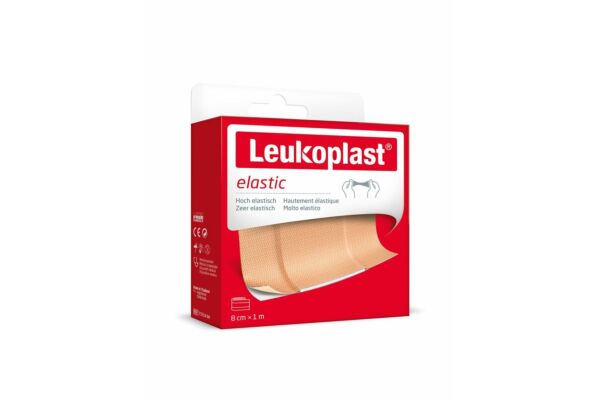 Leukoplast elastic 8cmx1m Rolle