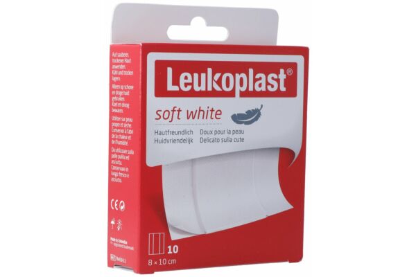 Leukoplast soft white 8x10cm 10 pce