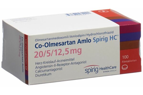 Co-Olmésartan Amlo Spirig HC cpr pell 20/5/12.5 mg 100 pce