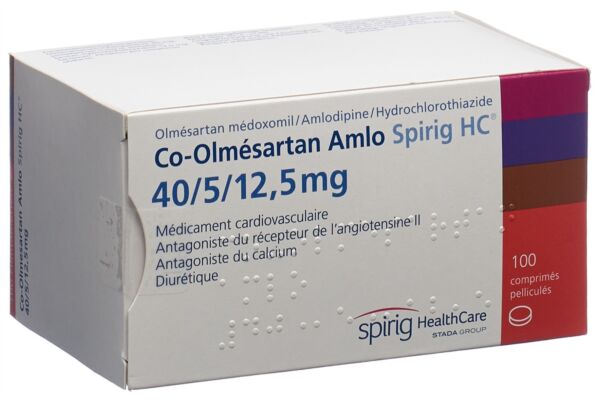 Co-Olmésartan Amlo Spirig HC cpr pell 40/5/12.5 mg 100 pce