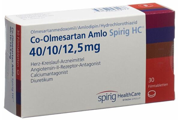 Co-Olmésartan Amlo Spirig HC cpr pell 40/10/12.5 mg 30 pce