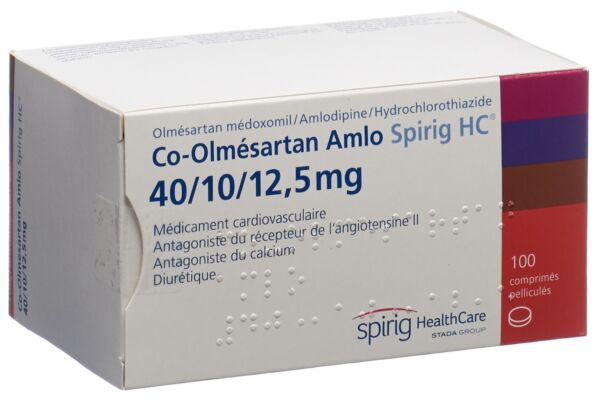 Co-Olmesartan Amlo Spirig HC Filmtabl 40/10/12.5 mg 100 Stk