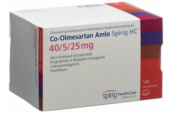 Co-Olmésartan Amlo Spirig HC cpr pell 40/5/25 mg 100 pce