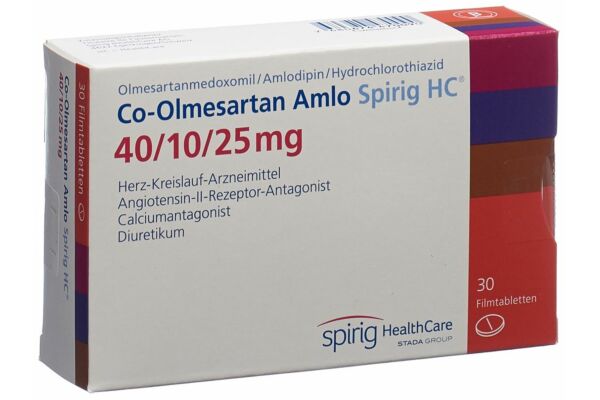 Co-Olmesartan Amlo Spirig HC Filmtabl 40/10/25 mg 30 Stk