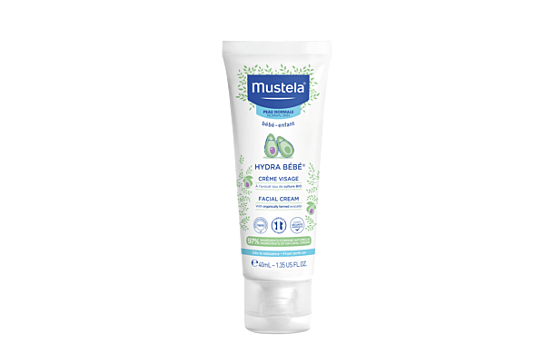 Mustela Hydra bébé crème visage peau normale tb 40 ml