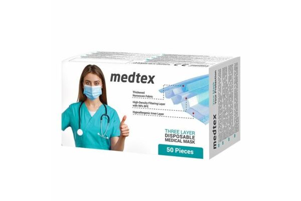 MedTex médical masque jetable type IIR EN14683 50 pce