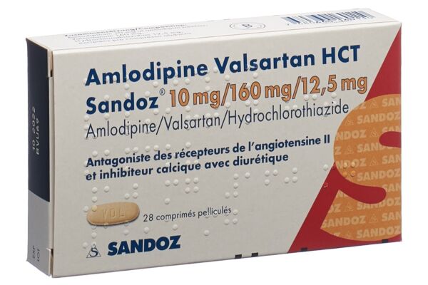 Amlodipine Valsartan HCT Sandoz cpr pell 10mg/160mg/12.5mg 28 pce