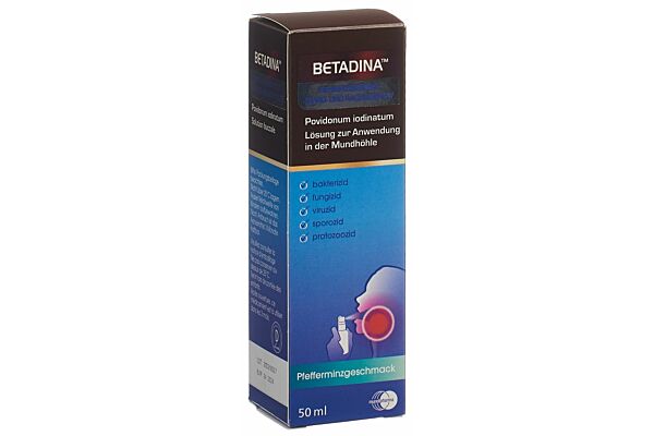 Betadina spray désinfectant pour la bouche et gorge 50 ml