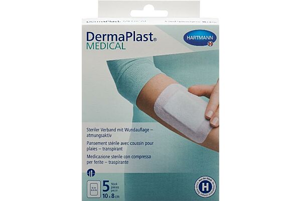 DermaPlast Medical pansement non-tissé 10x8cm 5 pce