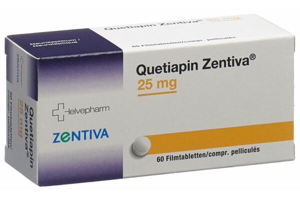 Quetiapin Zentiva Filmtabl 25 mg 60 Stk