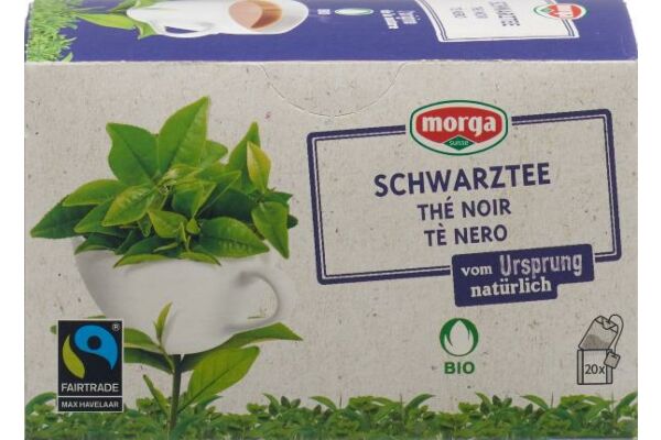 Morga Schwarztee mit Hülle Bio Fairtrade Knospe Btl 20 Stk
