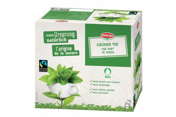 Morga Grüner Tee mit Hülle Bio Fairtrade Knospe Btl 50 Stk