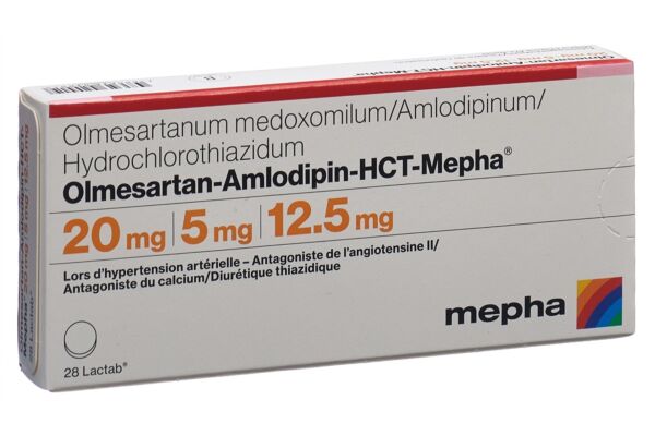 Olmesartan-Amlodipin-HCT-Mepha Lactab 20mg/5mg/12.5mg 28 pce