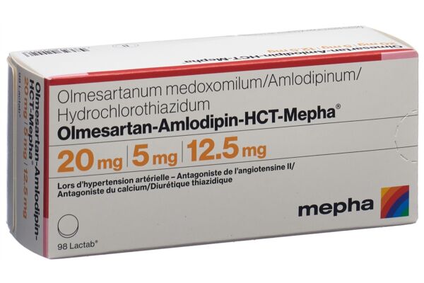 Olmesartan-Amlodipin-HCT-Mepha Lactab 20mg/5mg/12.5mg 98 Stk
