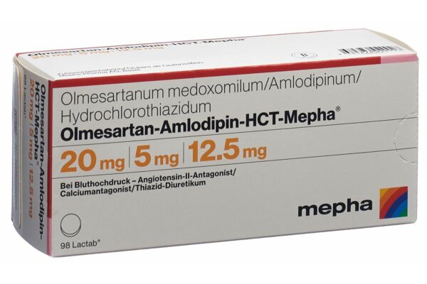Olmesartan-Amlodipin-HCT-Mepha Lactab 20mg/5mg/12.5mg 98 Stk