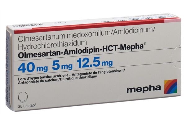 Olmesartan-Amlodipin-HCT-Mepha Lactab 40mg/5mg/12.5mg 28 pce