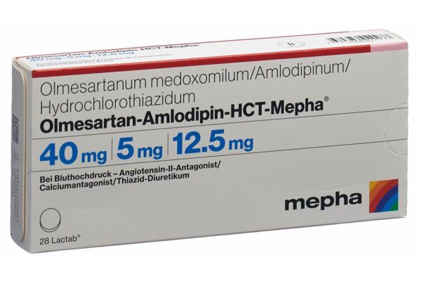 Olmesartan-Amlodipin-HCT-Mepha Lactab 40mg/5mg/12.5mg 28 pce