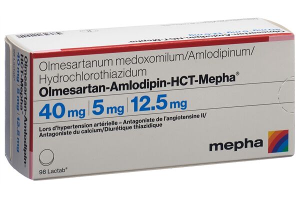 Olmesartan-Amlodipin-HCT-Mepha Lactab 40mg/5mg/12.5mg 98 Stk