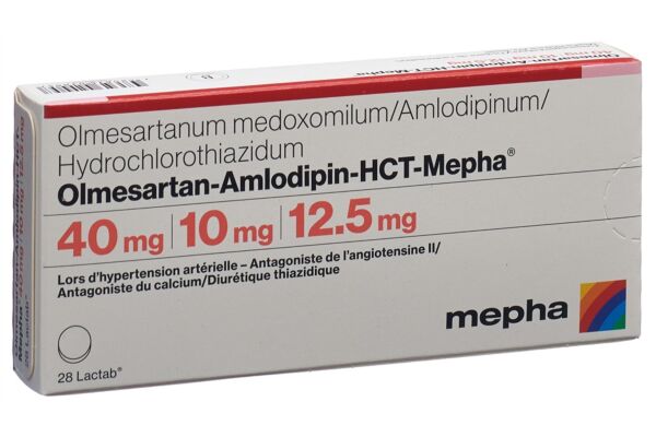 Olmesartan-Amlodipin-HCT-Mepha Lactab 40mg/10mg/12.5mg 28 Stk