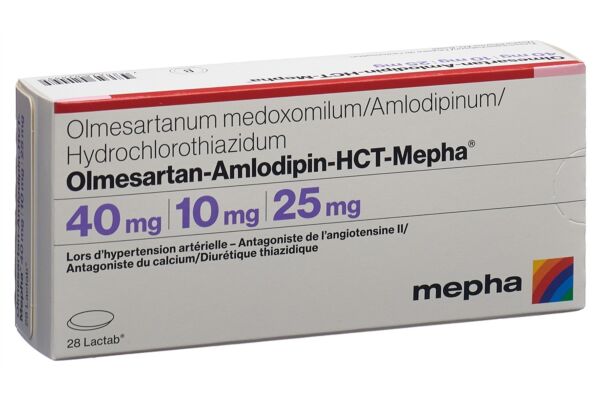 Olmesartan-Amlodipin-HCT-Mepha Lactab 40mg/10mg/25mg 28 pce