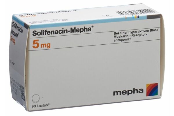 Solifenacin-Mepha cpr pell 5 mg 90 pce