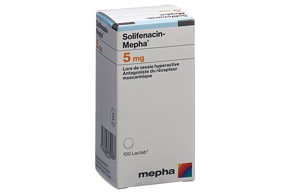 Solifenacin-Mepha cpr pell 5 mg bte 100 pce