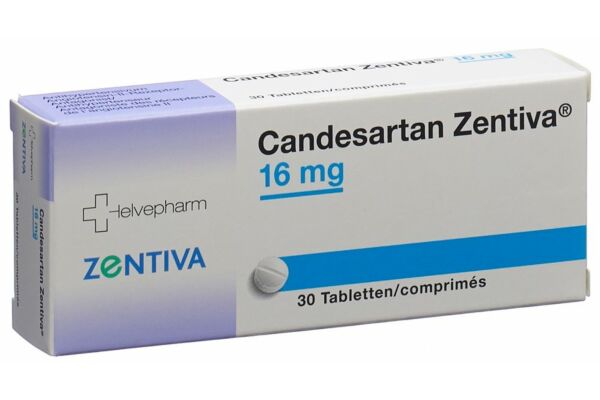 Candesartan Zentiva Tabl 16 mg 30 Stk