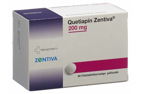 Quetiapin Zentiva Filmtabl 200 mg 60 Stk