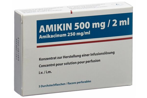 Amikin conc perf 500 mg/2ml 5 flac 2 ml