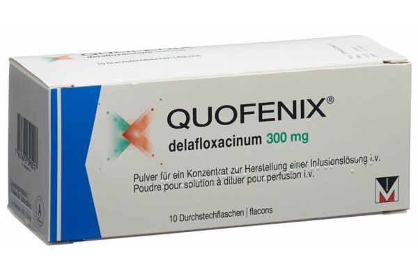 Quofenix subst sèche 300 mg flac 10 pce