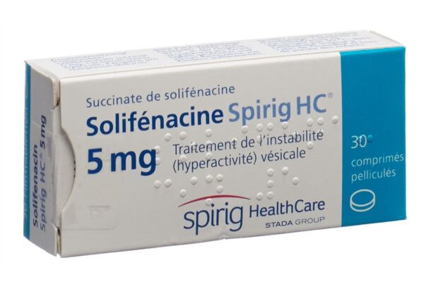 Solifénacine Spirig HC cpr pell 5 mg 30 pce