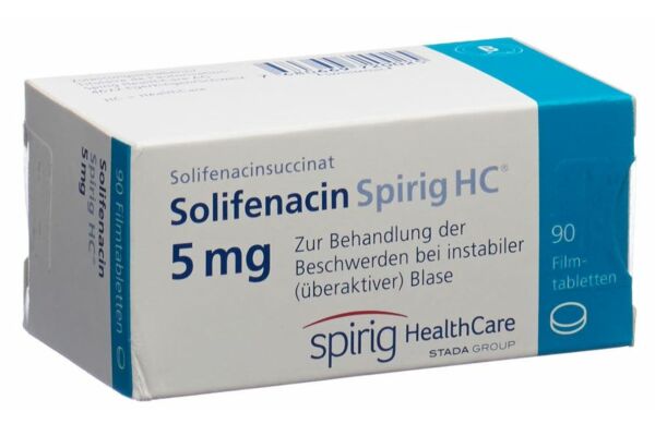 Solifénacine Spirig HC cpr pell 5 mg 90 pce