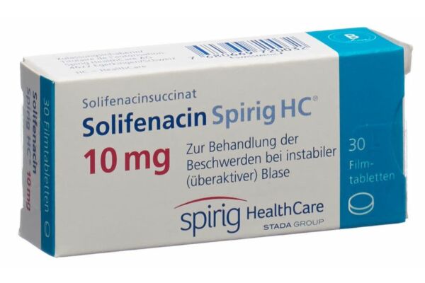 Solifénacine Spirig HC cpr pell 10 mg 30 pce