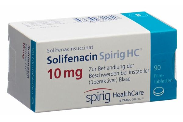Solifénacine Spirig HC cpr pell 10 mg 90 pce