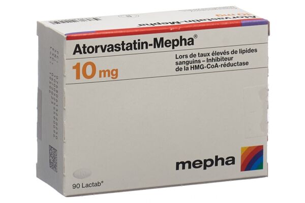 Atorvastatin-Mepha Lactab 10 mg 90 pce